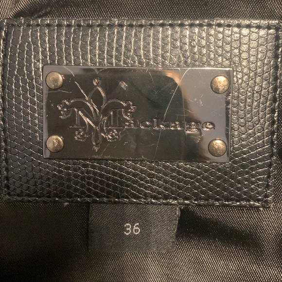 Black mackage coat leather and wool unisex - Picture 3 of 4